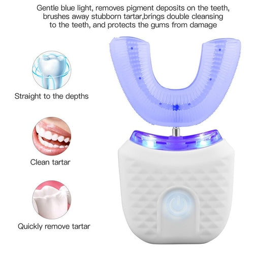 360 Degrees Automatic Electric Toothbrush Rechargeable Ultrasonic