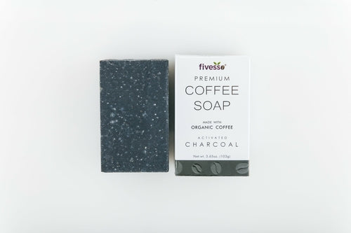 Jabón Exfoliante Premium de Carbón Activado y Café